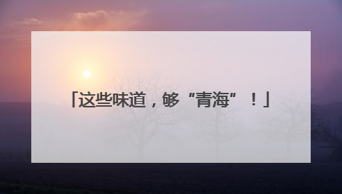 这些味道，够“青海”！
