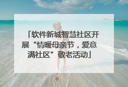 软件新城智慧社区开展“情暖母亲节，爱意满社区”敬老活动