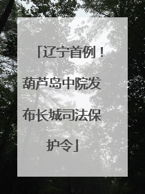 辽宁首例！葫芦岛中院发布长城司法保护令
