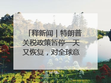 释新闻｜特朗普关税政策暂停一天又恢复，对全球意味着什么？