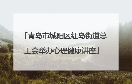 青岛市城阳区红岛街道总工会举办心理健康讲座