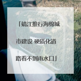靖江推行海绵城市建设 硬质化道路看不到雨水口