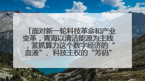面对新一轮科技革命和产业变革，青海以清洁能源为主线，紧抓算力这个数字经济的“血液”、科技主权的“筹码”、产业升级的“杠杆”、绿色转型的“支点”，勇于撬动国家“双碳”战略、“东数西算”工程重大发展新机遇