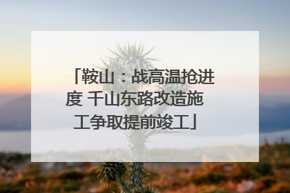 鞍山：战高温抢进度 千山东路改造施工争取提前竣工