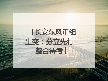 长安东风重组生变：分立先行 整合待考