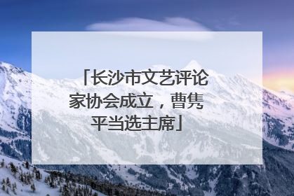 长沙市文艺评论家协会成立,曹隽平当选主席