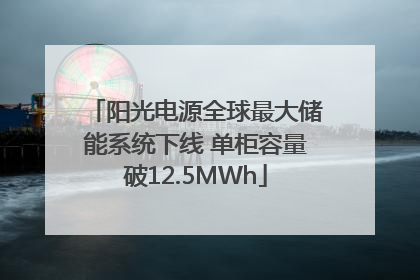 阳光电源全球最大储能系统下线 单柜容量破12.5MWh