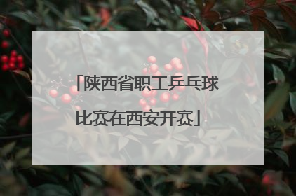 陕西省职工乒乓球比赛在西安开赛