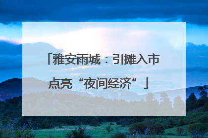 雅安雨城：引摊入市 点亮“夜间经济”