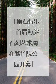 集石行乐！首届海淀石刻艺术周在紫竹院公园开幕