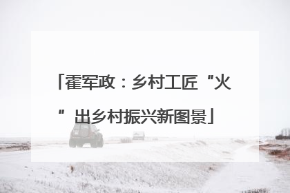 霍军政：乡村工匠“火”出乡村振兴新图景