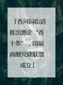 香河园街道推出惠企“香十条”，国展商圈党建联盟成立