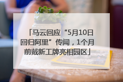 马云回应“5月10日回归阿里”传闻，1个月前戴新工牌亮相园区