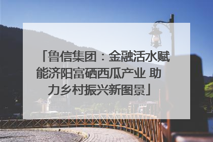 鲁信集团：金融活水赋能济阳富硒西瓜产业 助力乡村振兴新图景