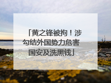黄之锋被拘！涉勾结外国势力危害国安及洗黑钱