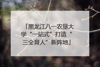 黑龙江八一农垦大学“一站式”打造“三全育人”新阵地