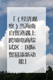（经济观察）当海南自贸港遇上跨境电商综试区：国际贸易添新动能