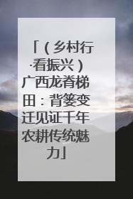 （乡村行·看振兴）广西龙脊梯田：背篓变迁见证千年农耕传统魅力