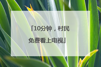 10分钟，村民免费看上电视