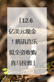 12.6亿美元现金！腾讯音乐拟全资收购喜马拉雅