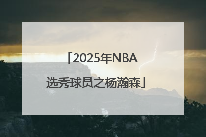 2025年NBA选秀球员之杨瀚森