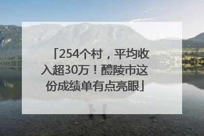 254个村，平均收入超30万！醴陵市这份成绩单有点亮眼
