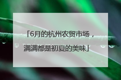 6月的杭州农贸市场，满满都是初夏的美味
