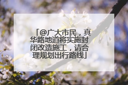 @广大市民，真华路地道将实施封闭改造施工，请合理规划出行路线