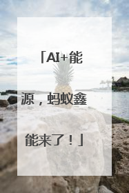 AI+能源，蚂蚁鑫能来了！